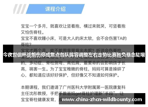 今夜世俱杯战前伤停成焦点各队阵容调整左右走势比赛胜负悬念陡增